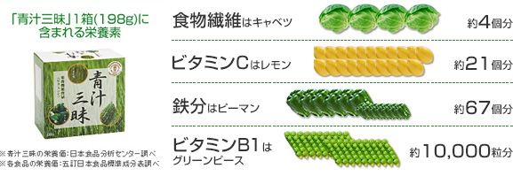 青汁三昧栄養イメージ
